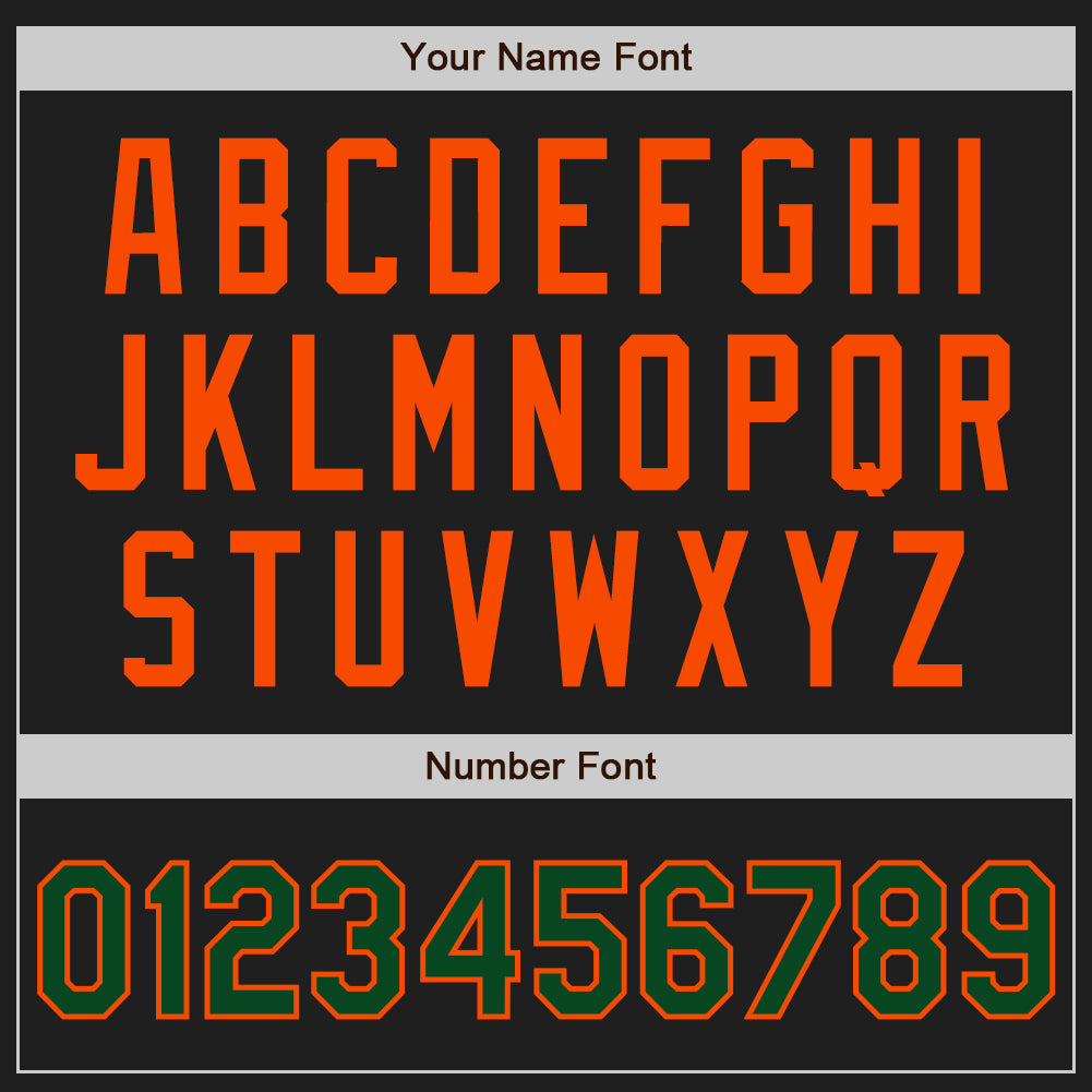 Custom Black Green-Orange Authentic Two Tone Baseball Jersey - Sky-Custom