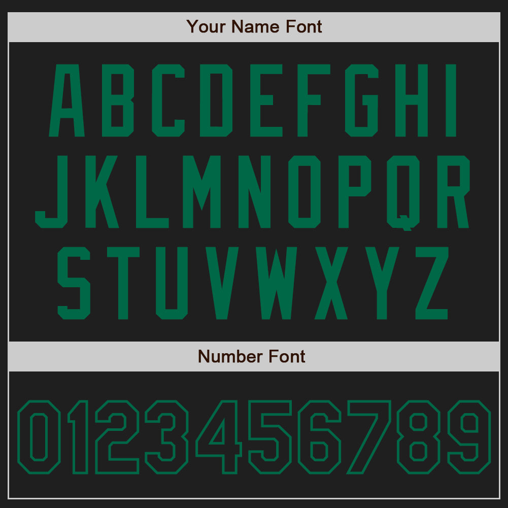 Custom Black Kelly Green Authentic Two Tone Baseball Jersey - Sky-Custom