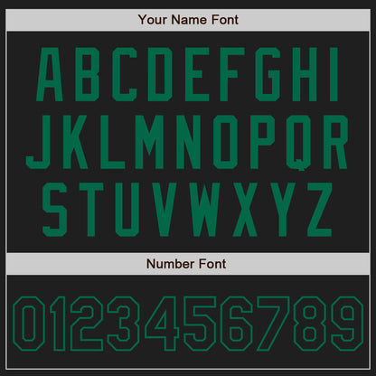 Custom Black Kelly Green Authentic Two Tone Baseball Jersey - Sky-Custom