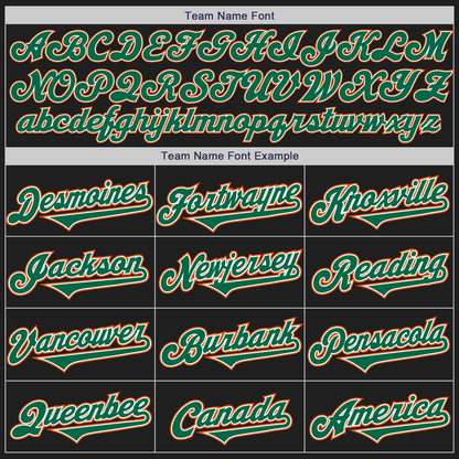 Custom Black Kelly Green-Orange Authentic Two Tone Baseball Jersey - Sky-Custom