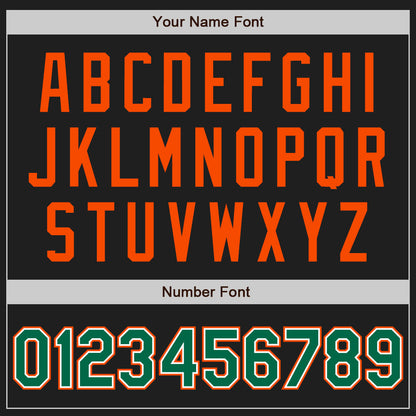 Custom Black Kelly Green-Orange Authentic Two Tone Baseball Jersey - Sky-Custom