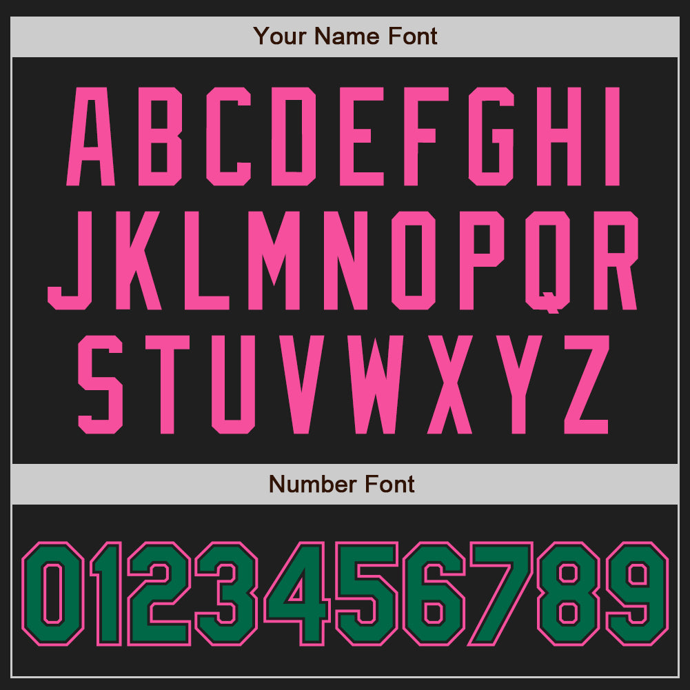 Custom Black Kelly Green-Pink Authentic Two Tone Baseball Jersey - Sky-Custom