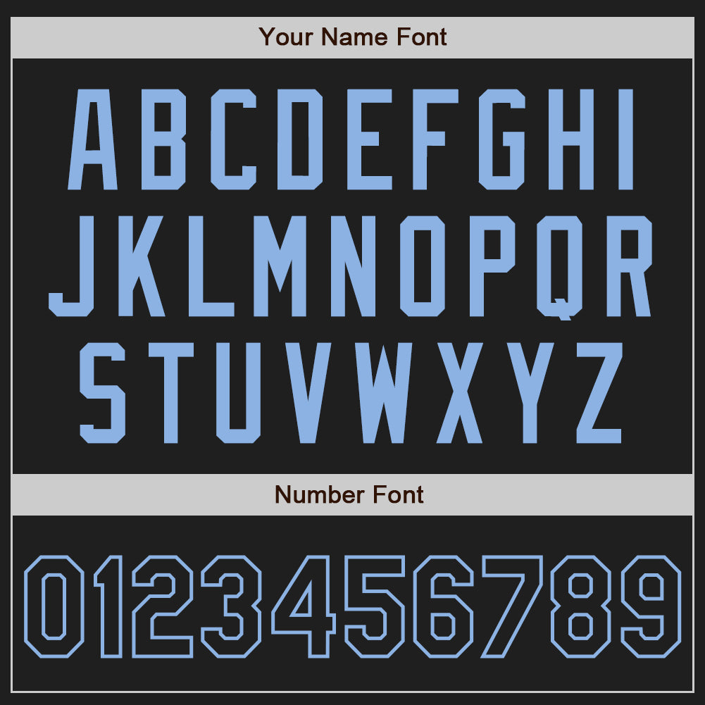 Custom Black Light Blue Authentic Two Tone Baseball Jersey - Sky-Custom