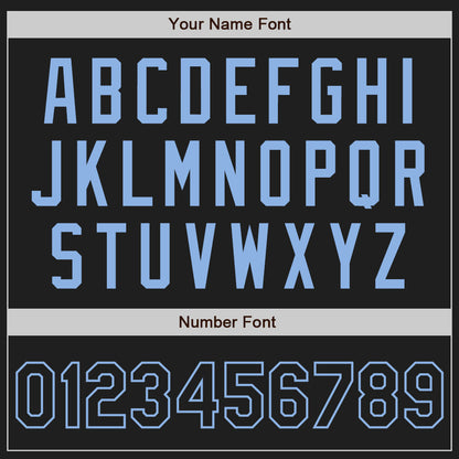 Custom Black Light Blue Authentic Two Tone Baseball Jersey - Sky-Custom