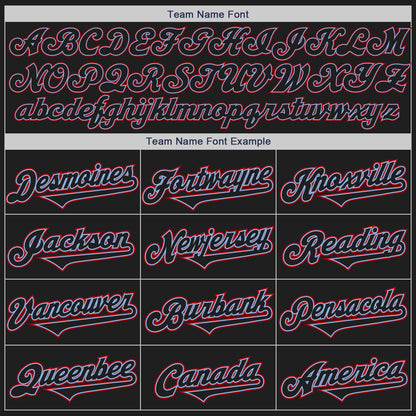 Custom Black Light Blue-Red Authentic Two Tone Baseball Jersey - Sky-Custom