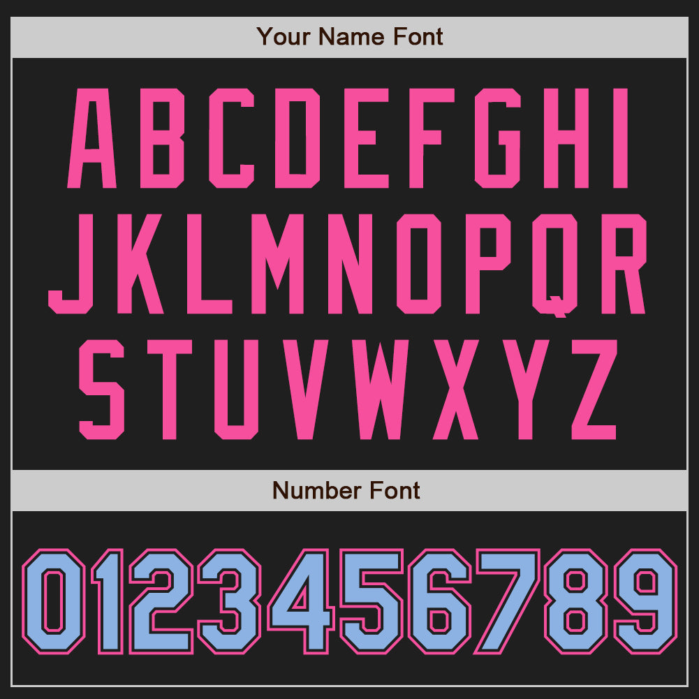 Custom Black Light Blue-Pink Authentic Two Tone Baseball Jersey - Sky-Custom