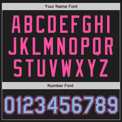 Custom Black Light Blue-Pink Authentic Two Tone Baseball Jersey - Sky-Custom