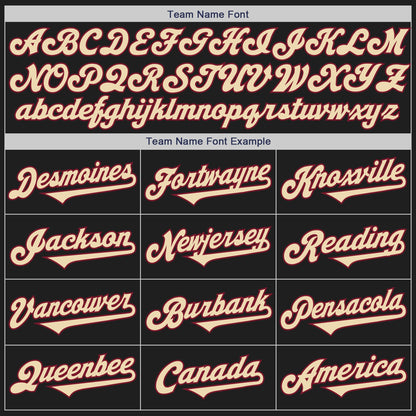 Custom Black Cream-Crimson Authentic Two Tone Baseball Jersey - Sky-Custom