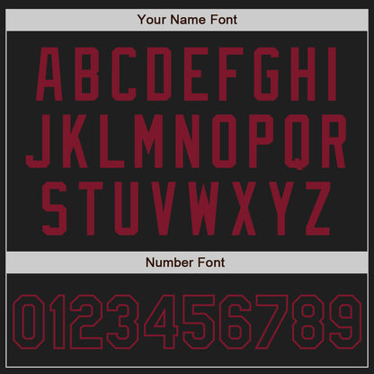 Custom Black Crimson Authentic Two Tone Baseball Jersey - Sky-Custom