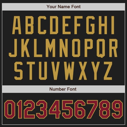 Custom Black Crimson-Old Gold Authentic Two Tone Baseball Jersey - Sky-Custom