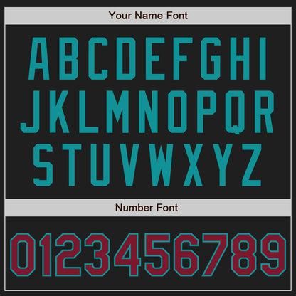 Custom Black Crimson-Teal Authentic Two Tone Baseball Jersey - Sky-Custom