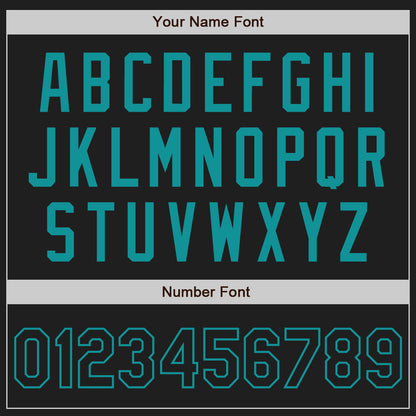 Custom Black Teal Authentic Two Tone Baseball Jersey - Sky-Custom