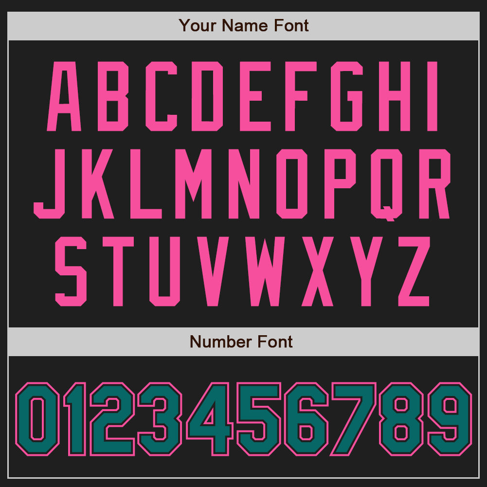 Custom Black Teal-Pink Authentic Two Tone Baseball Jersey - Sky-Custom