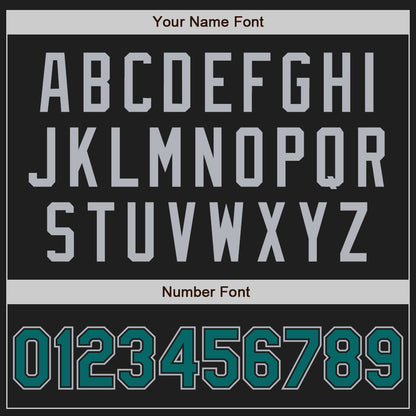 Custom Black Teal-Gray Authentic Two Tone Baseball Jersey - Sky-Custom