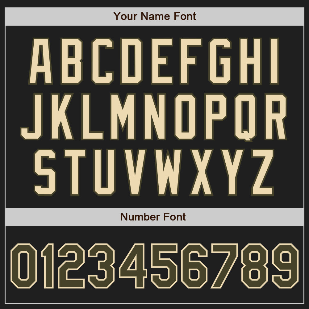 Custom Black Olive-Cream Authentic Two Tone Baseball Jersey - Sky-Custom