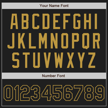 Custom Black Old Gold Authentic Two Tone Baseball Jersey - Sky-Custom