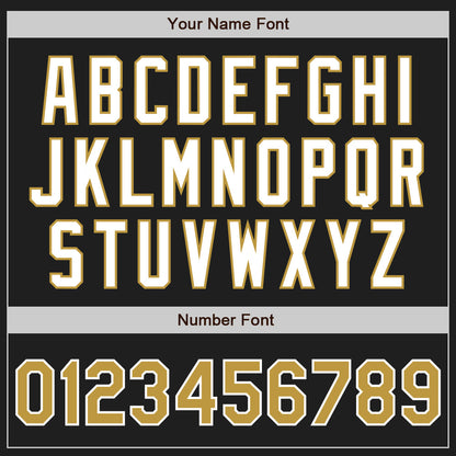 Custom Black Old Gold-White Authentic Two Tone Baseball Jersey - Sky-Custom