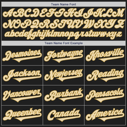 Custom Black Cream-Old Gold Authentic Two Tone Baseball Jersey - Sky-Custom