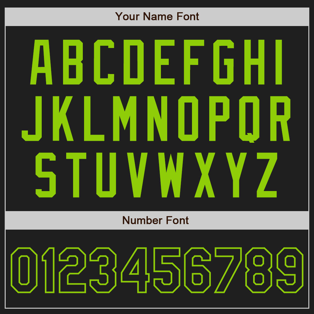 Custom Black Neon Green Authentic Two Tone Baseball Jersey - Sky-Custom