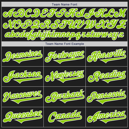 Custom Black Neon Green-White Authentic Two Tone Baseball Jersey - Sky-Custom