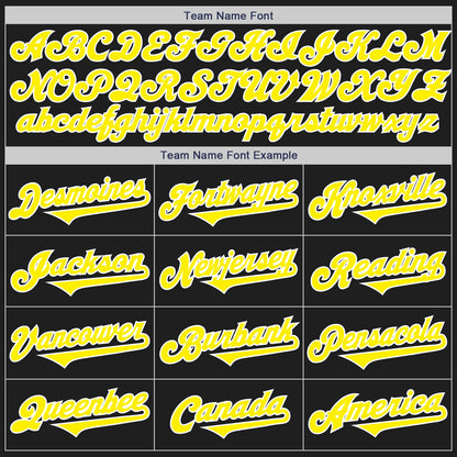 Custom Black Light Yellow-White Authentic Two Tone Baseball Jersey - Sky-Custom