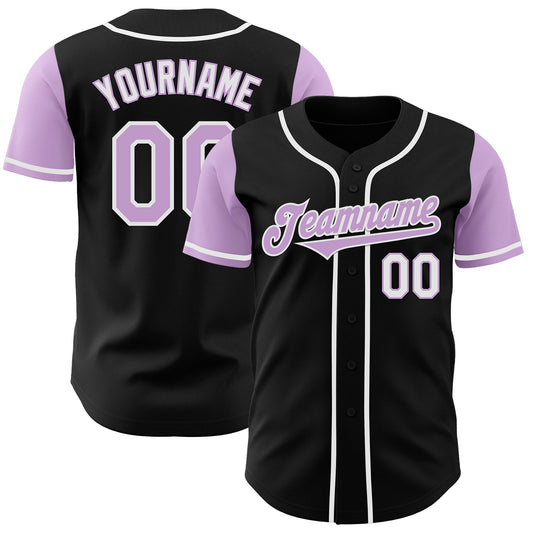 Custom Black Light Purple-White Authentic Two Tone Baseball Jersey - Sky-Custom