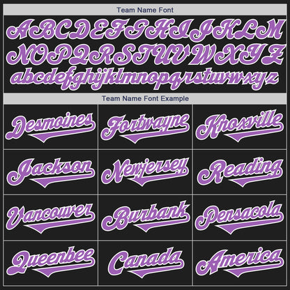Custom Black Medium Purple-White Authentic Two Tone Baseball Jersey - Sky-Custom