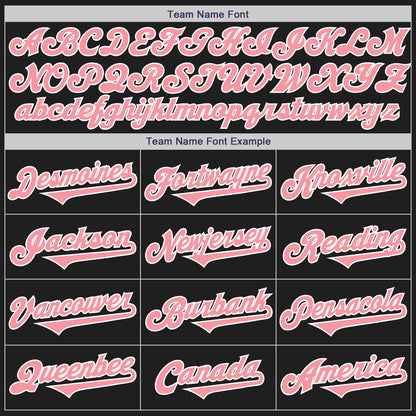 Custom Black Medium Pink-White Authentic Two Tone Baseball Jersey - Sky-Custom