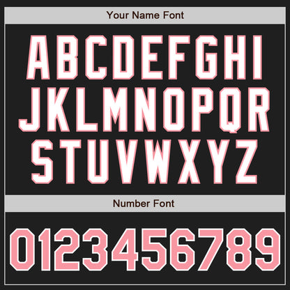 Custom Black Medium Pink-White Authentic Two Tone Baseball Jersey - Sky-Custom