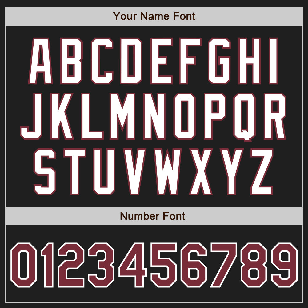 Custom Black Burgundy-White Authentic Two Tone Baseball Jersey - Sky-Custom