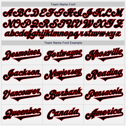 Custom White Black-Red Authentic Two Tone Baseball Jersey - Sky-Custom