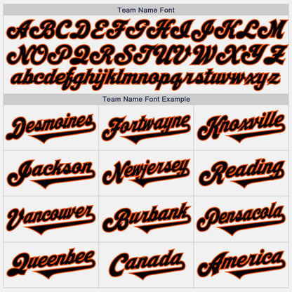Custom White Black-Orange Authentic Two Tone Baseball Jersey - Sky-Custom