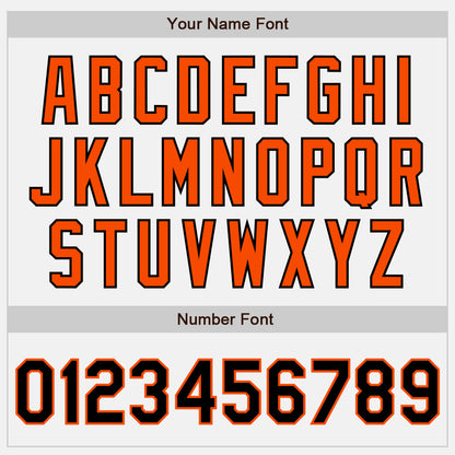 Custom White Black-Orange Authentic Two Tone Baseball Jersey - Sky-Custom