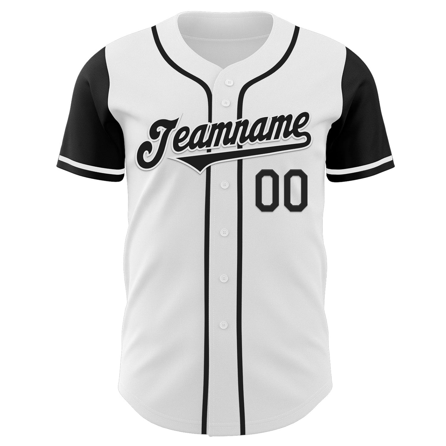 Custom White Black Authentic Two Tone Baseball Jersey - Sky-Custom