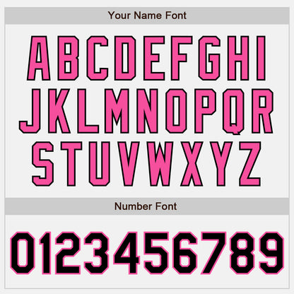Custom White Black-Pink Authentic Two Tone Baseball Jersey - Sky-Custom