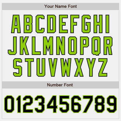 Custom White Black-Neon Green Authentic Two Tone Baseball Jersey - Sky-Custom