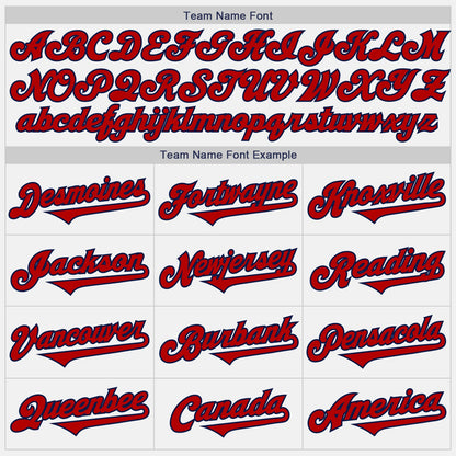 Custom White Red-Navy Authentic Two Tone Baseball Jersey - Sky-Custom