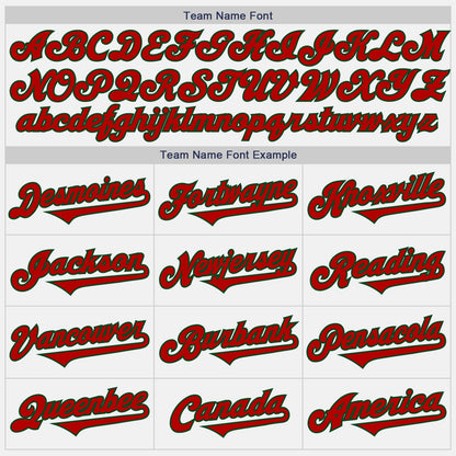 Custom White Red-Green Authentic Two Tone Baseball Jersey - Sky-Custom