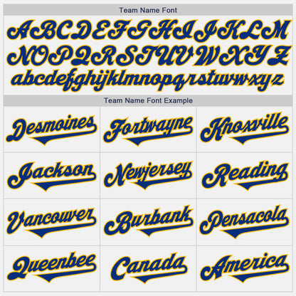 Custom White Royal-Gold Authentic Two Tone Baseball Jersey - Sky-Custom