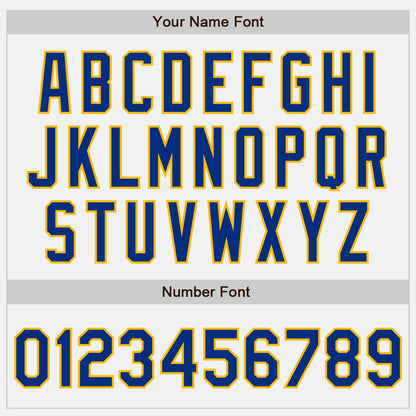 Custom White Royal-Gold Authentic Two Tone Baseball Jersey - Sky-Custom