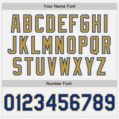 Custom White Royal-Old Gold Authentic Two Tone Baseball Jersey - Sky-Custom