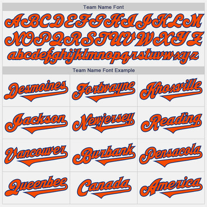 Custom White Orange-Royal Authentic Two Tone Baseball Jersey - Sky-Custom