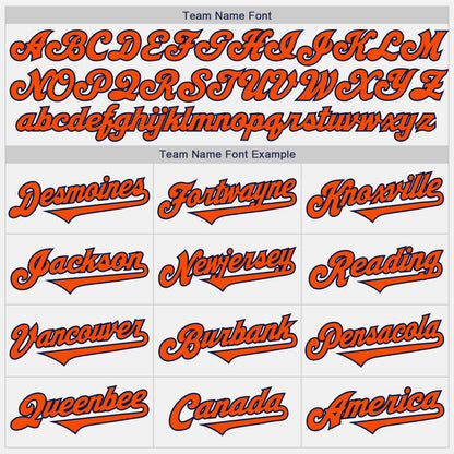 Custom White Orange-Navy Authentic Two Tone Baseball Jersey - Sky-Custom