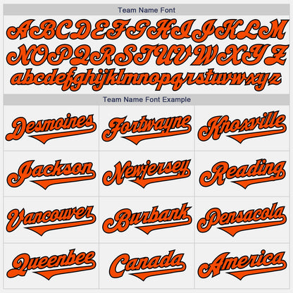 Custom White Orange-Black Authentic Two Tone Baseball Jersey - Sky-Custom