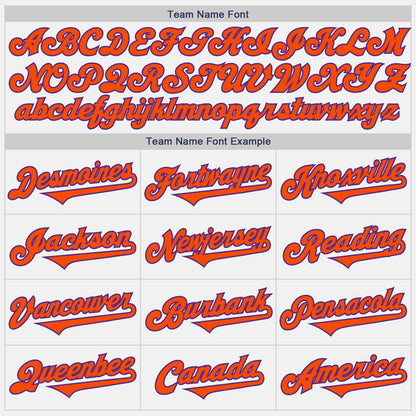 Custom White Orange-Purple Authentic Two Tone Baseball Jersey - Sky-Custom
