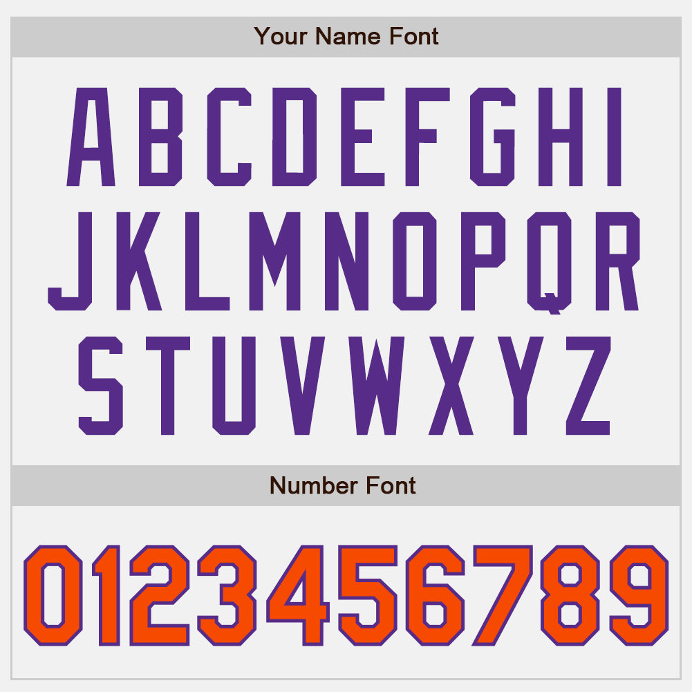 Custom White Orange-Purple Authentic Two Tone Baseball Jersey - Sky-Custom