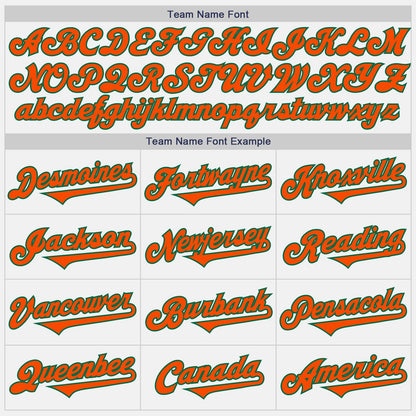 Custom White Orange-Kelly Green Authentic Two Tone Baseball Jersey - Sky-Custom