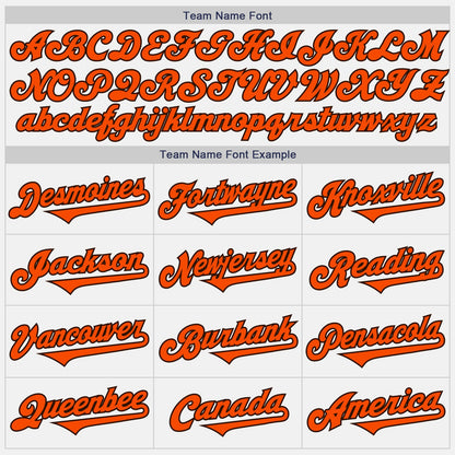 Custom White Orange-Brown Authentic Two Tone Baseball Jersey - Sky-Custom