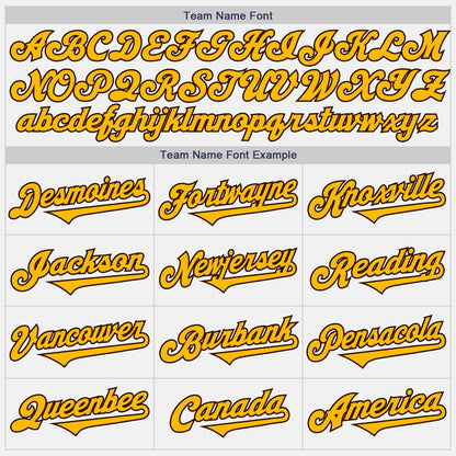 Custom White Gold-Brown Authentic Two Tone Baseball Jersey - Sky-Custom