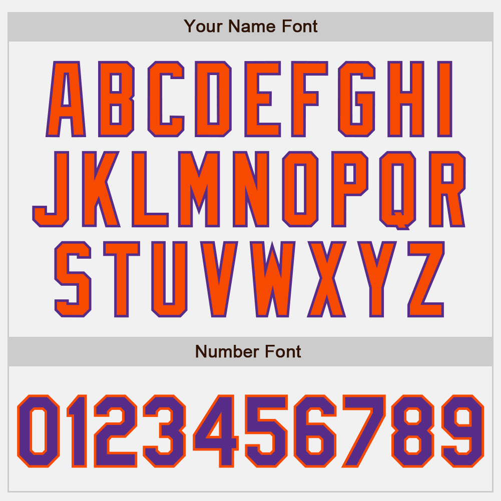 Custom White Purple-Orange Authentic Two Tone Baseball Jersey - Sky-Custom